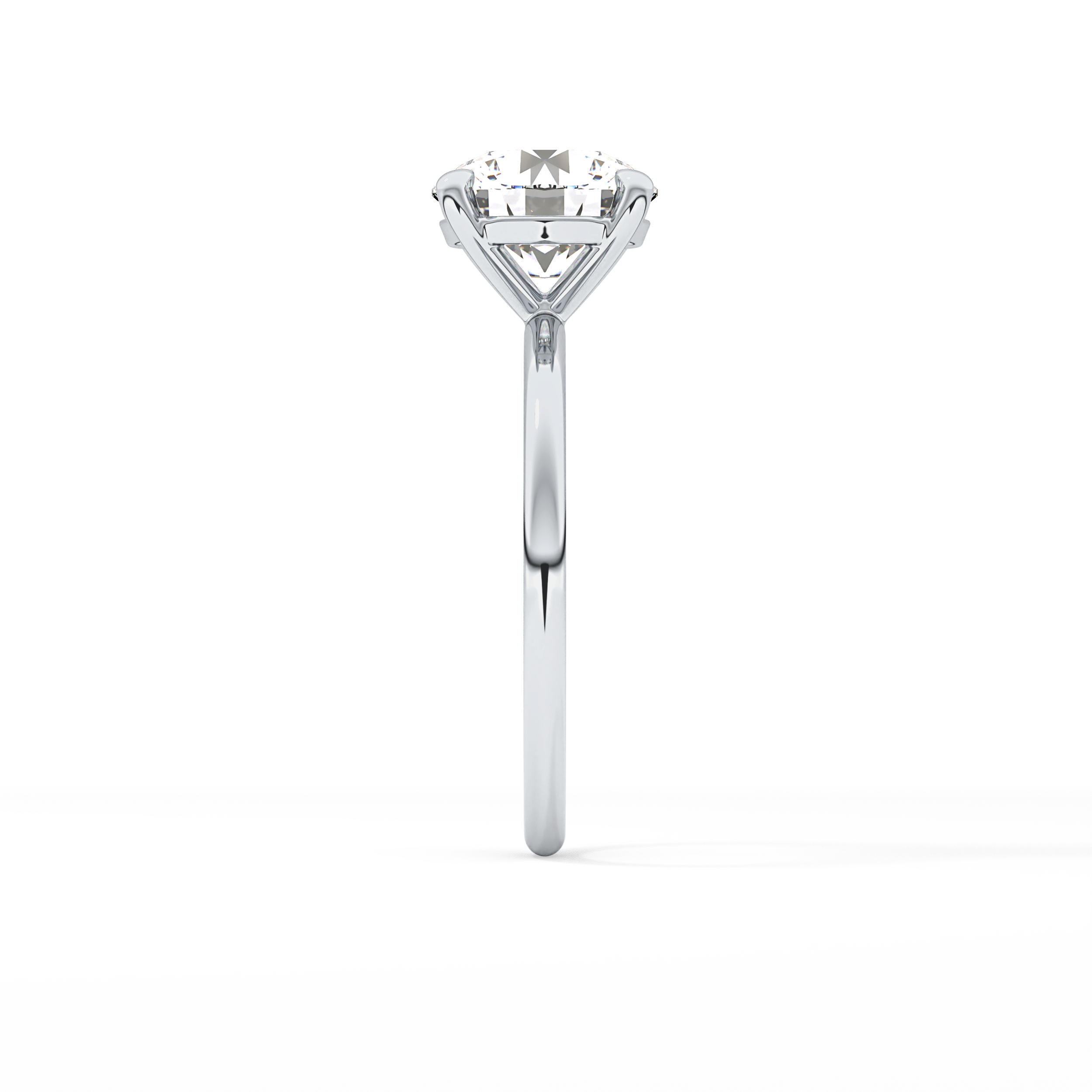 Round Solitaire Lab Grown Diamond Engagement Ring