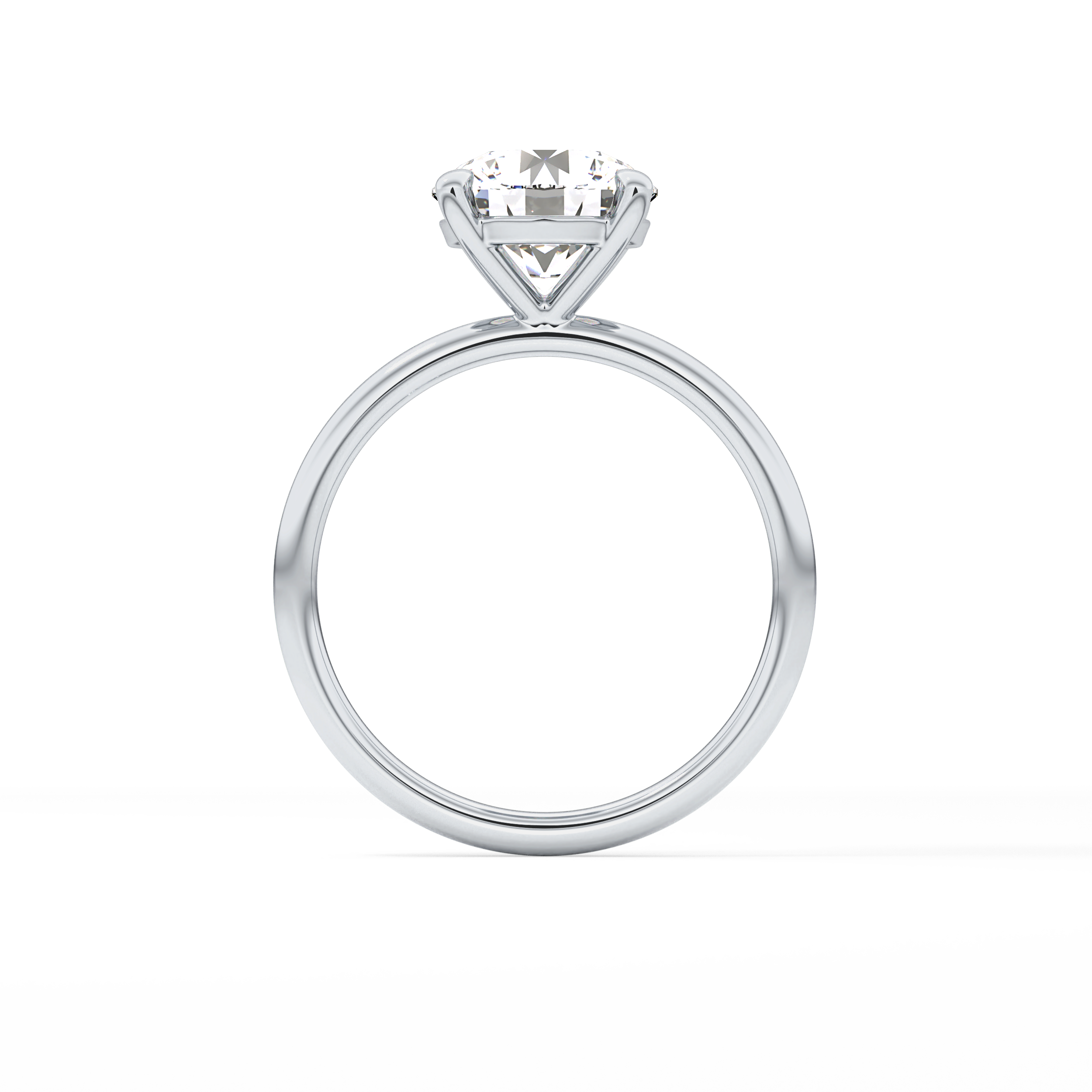 Round Solitaire Lab Grown Diamond Engagement Ring