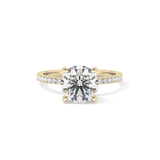 Round Pave Lab Grown Diamond Engagement Ring