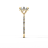 Round Pave Lab Grown Diamond Engagement Ring