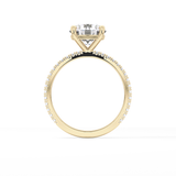 Round Pave Lab Grown Diamond Engagement Ring