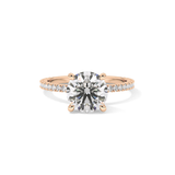 Round Pave Lab Grown Diamond Engagement Ring