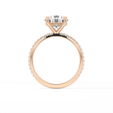 Round Pave Lab Grown Diamond Engagement Ring