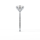 Round Pave Lab Grown Diamond Engagement Ring