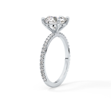 Round Pave Lab Grown Diamond Engagement Ring
