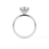 Round Pave Lab Grown Diamond Engagement Ring