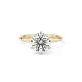 Round Solitaire Lab Grown Diamond Engagement Ring