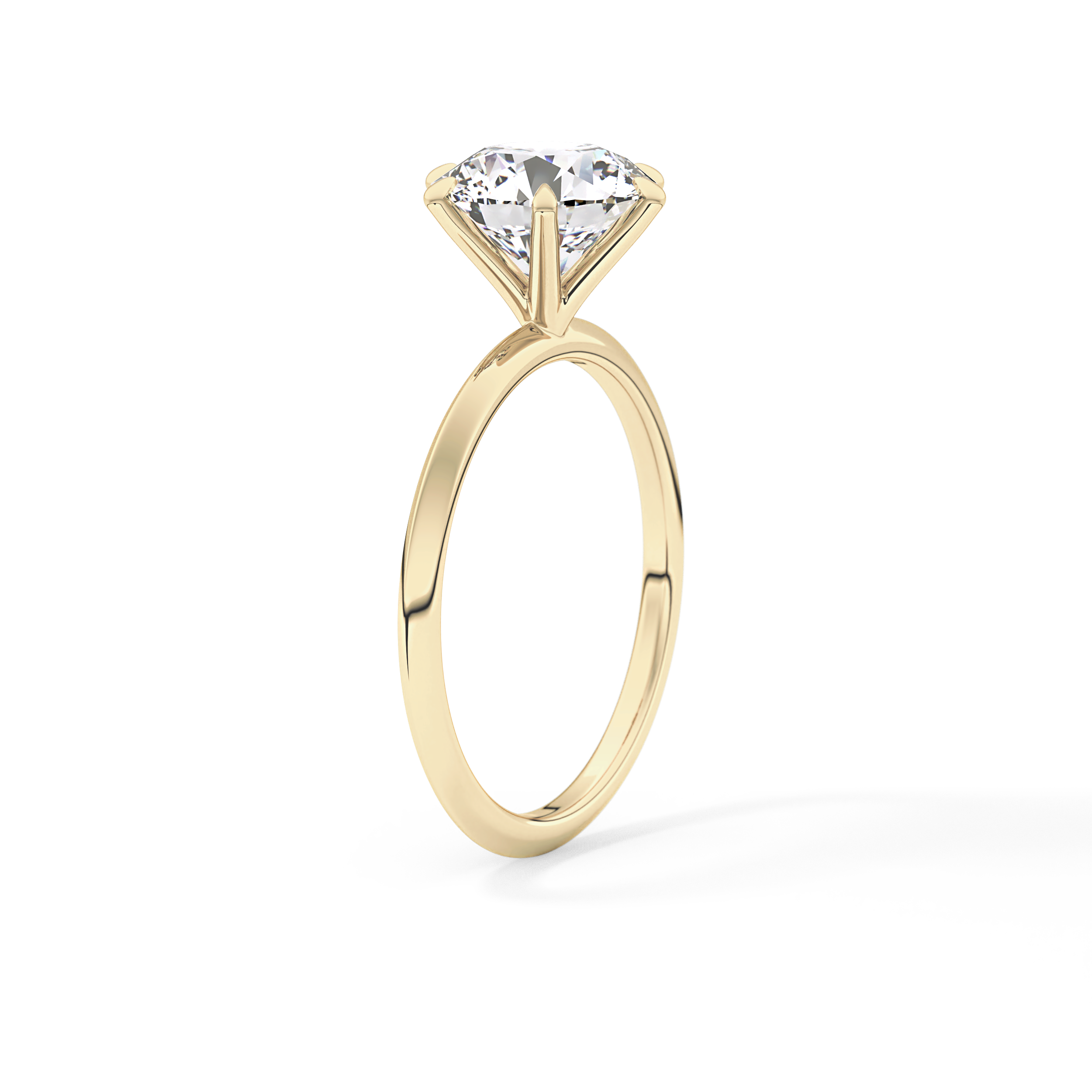 Round Solitaire Lab Grown Diamond Engagement Ring