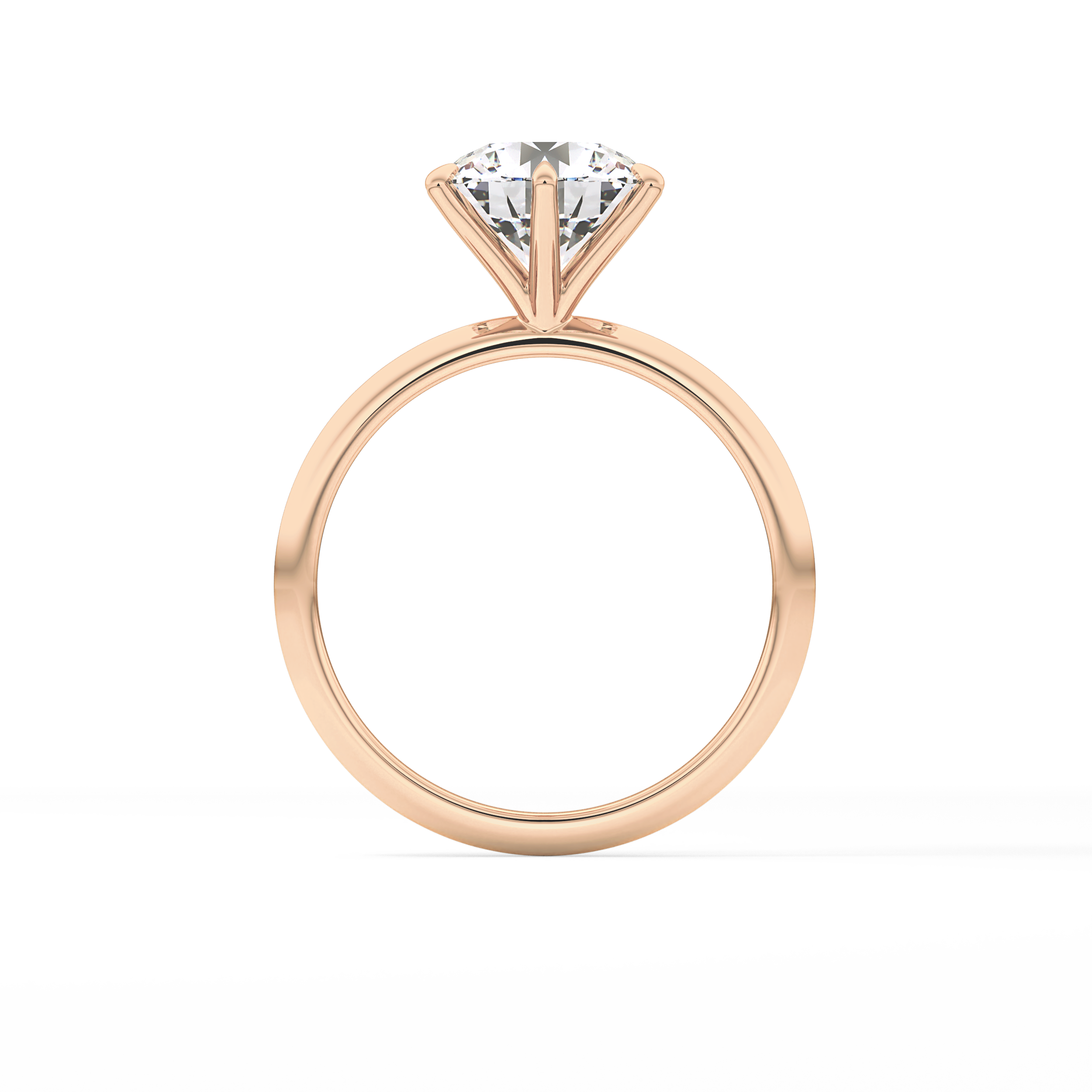 Round Solitaire Lab Grown Diamond Engagement Ring