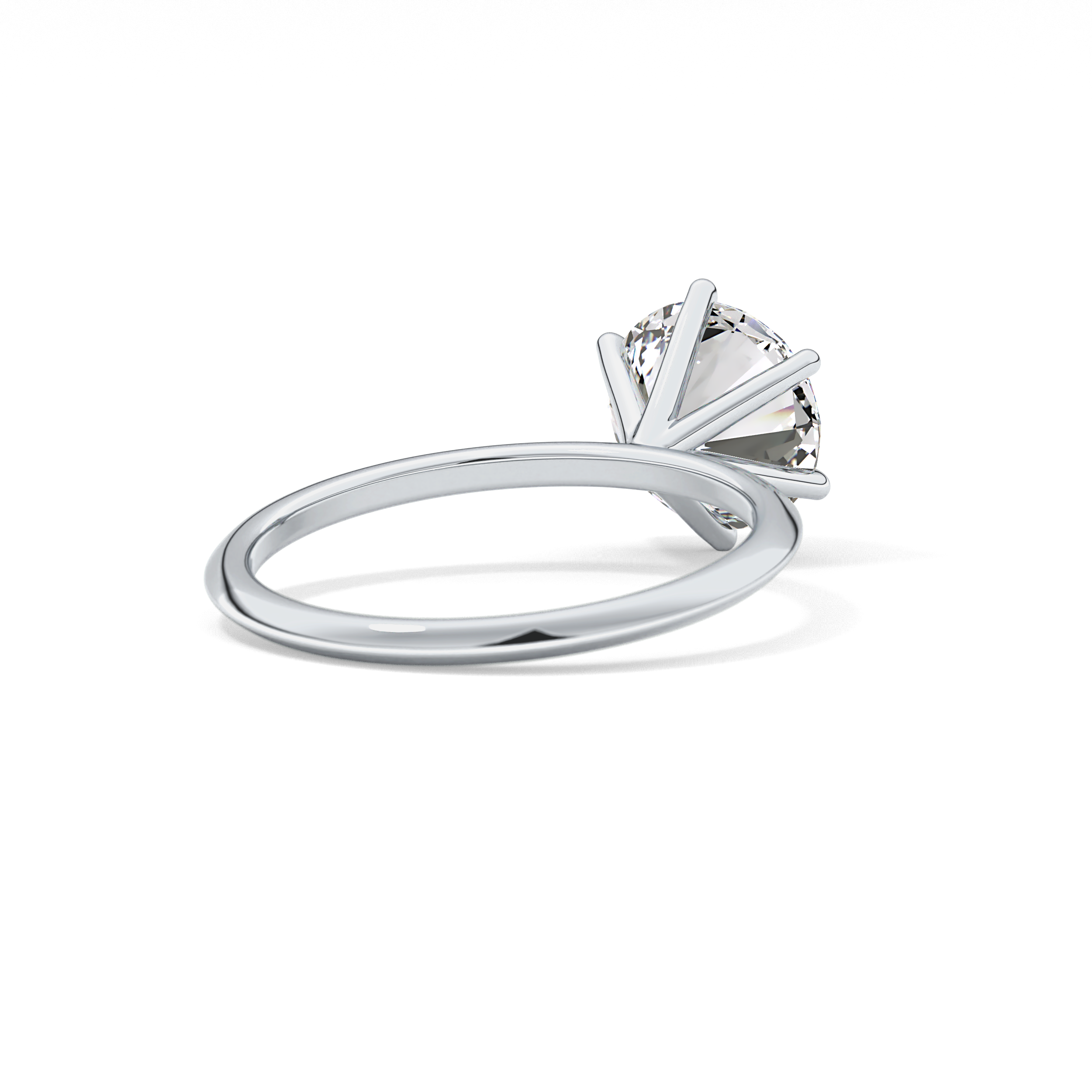 Round Solitaire Lab Grown Diamond Engagement Ring
