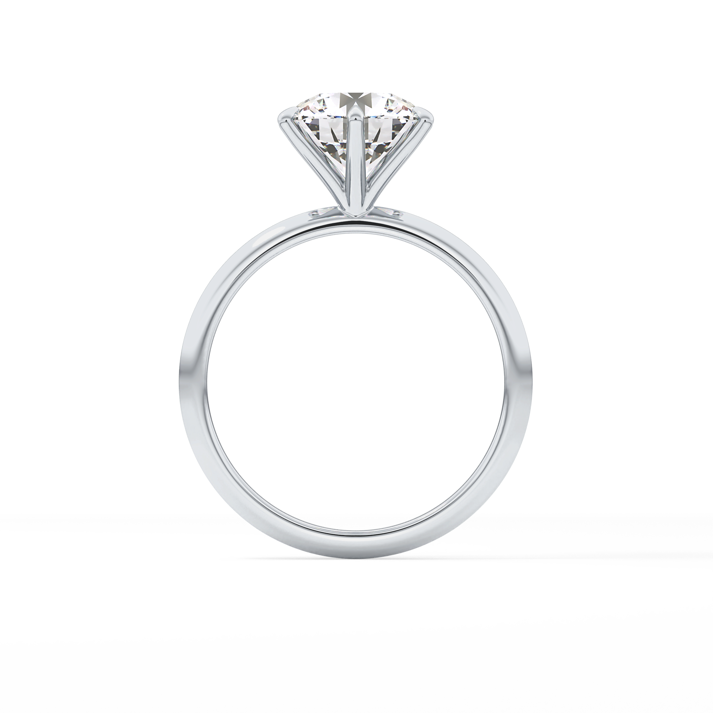 Round Solitaire Lab Grown Diamond Engagement Ring