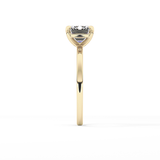 East West Emerald Solitaire Lab Grown Diamond Engagement Ring