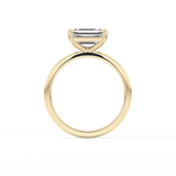 East West Emerald Solitaire Lab Grown Diamond Engagement Ring