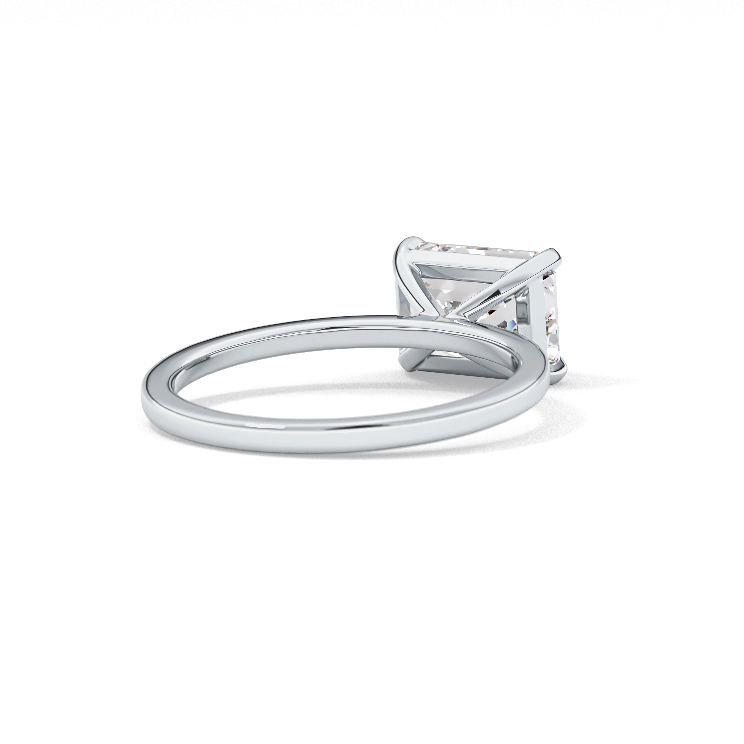 East West Emerald Solitaire Lab Grown Diamond Engagement Ring