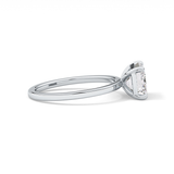 East West Emerald Solitaire Lab Grown Diamond Engagement Ring