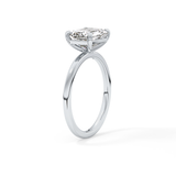 East West Emerald Solitaire Lab Grown Diamond Engagement Ring