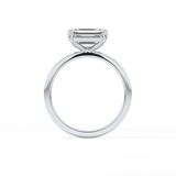 East West Emerald Solitaire Lab Grown Diamond Engagement Ring