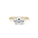 East West Oval Solitaire Lab Grown Diamond Engagement Ring