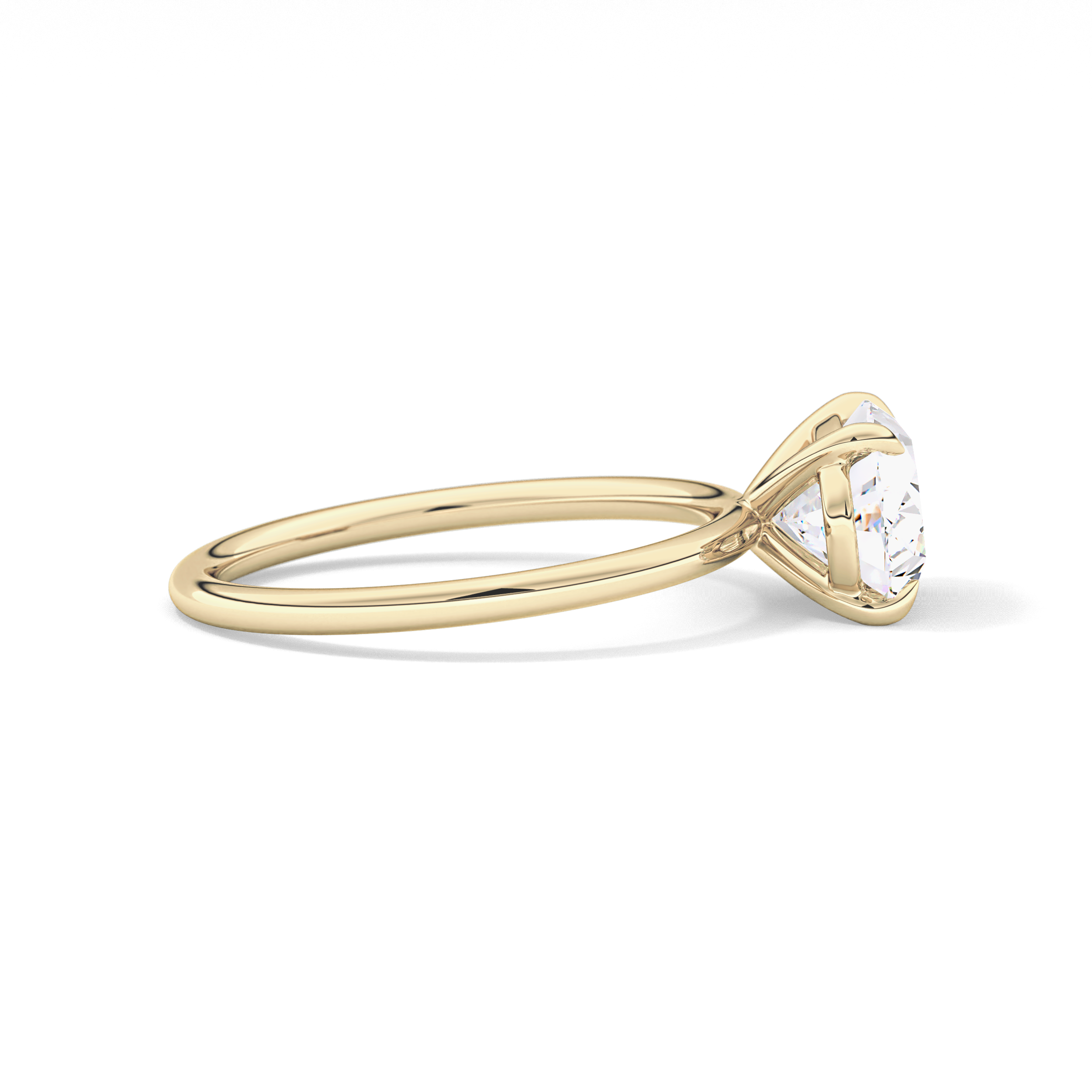 East West Oval Solitaire Lab Grown Diamond Engagement Ring