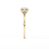 East West Oval Solitaire Lab Grown Diamond Engagement Ring