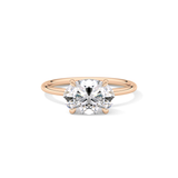 East West Oval Solitaire Lab Grown Diamond Engagement Ring