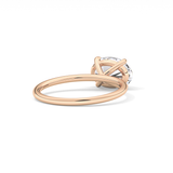 East West Oval Solitaire Lab Grown Diamond Engagement Ring
