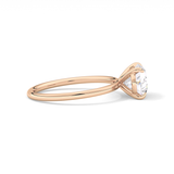 East West Oval Solitaire Lab Grown Diamond Engagement Ring