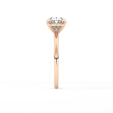East West Oval Solitaire Lab Grown Diamond Engagement Ring