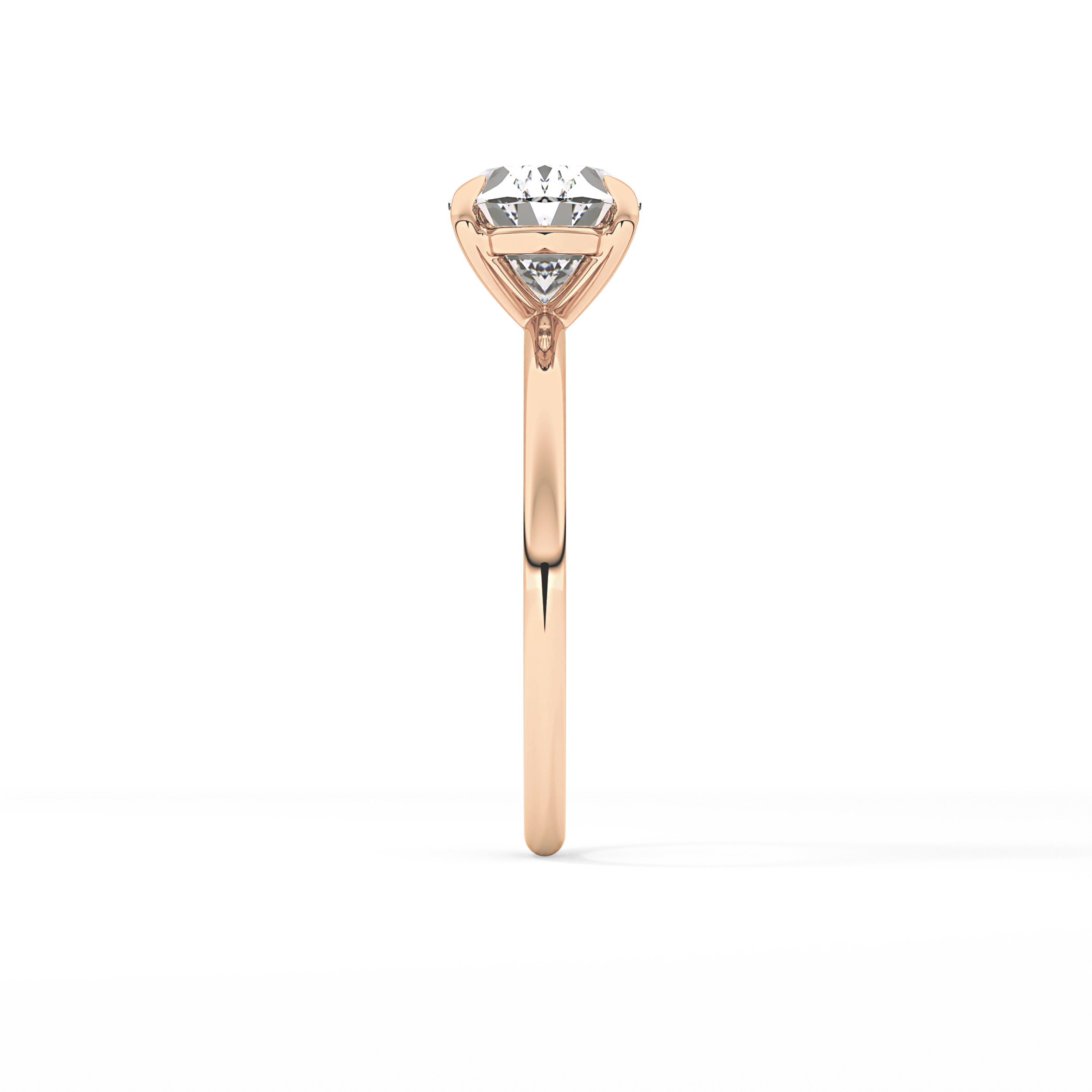 East West Oval Solitaire Lab Grown Diamond Engagement Ring