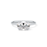 East West Oval Solitaire Lab Grown Diamond Engagement Ring