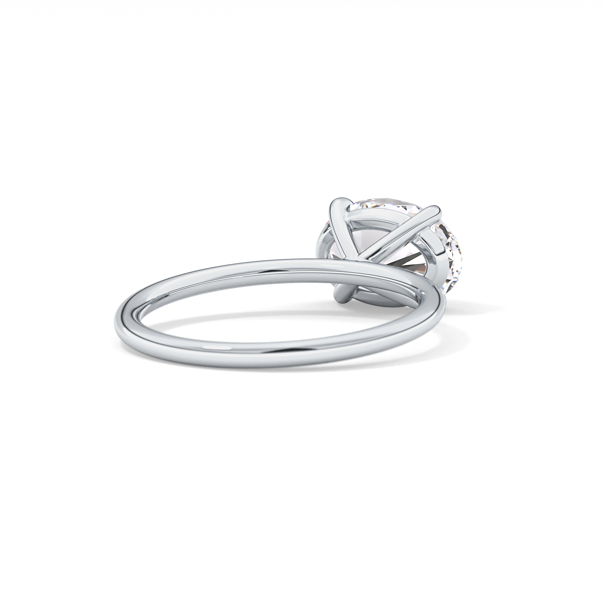 East West Oval Solitaire Lab Grown Diamond Engagement Ring