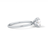 East West Oval Solitaire Lab Grown Diamond Engagement Ring