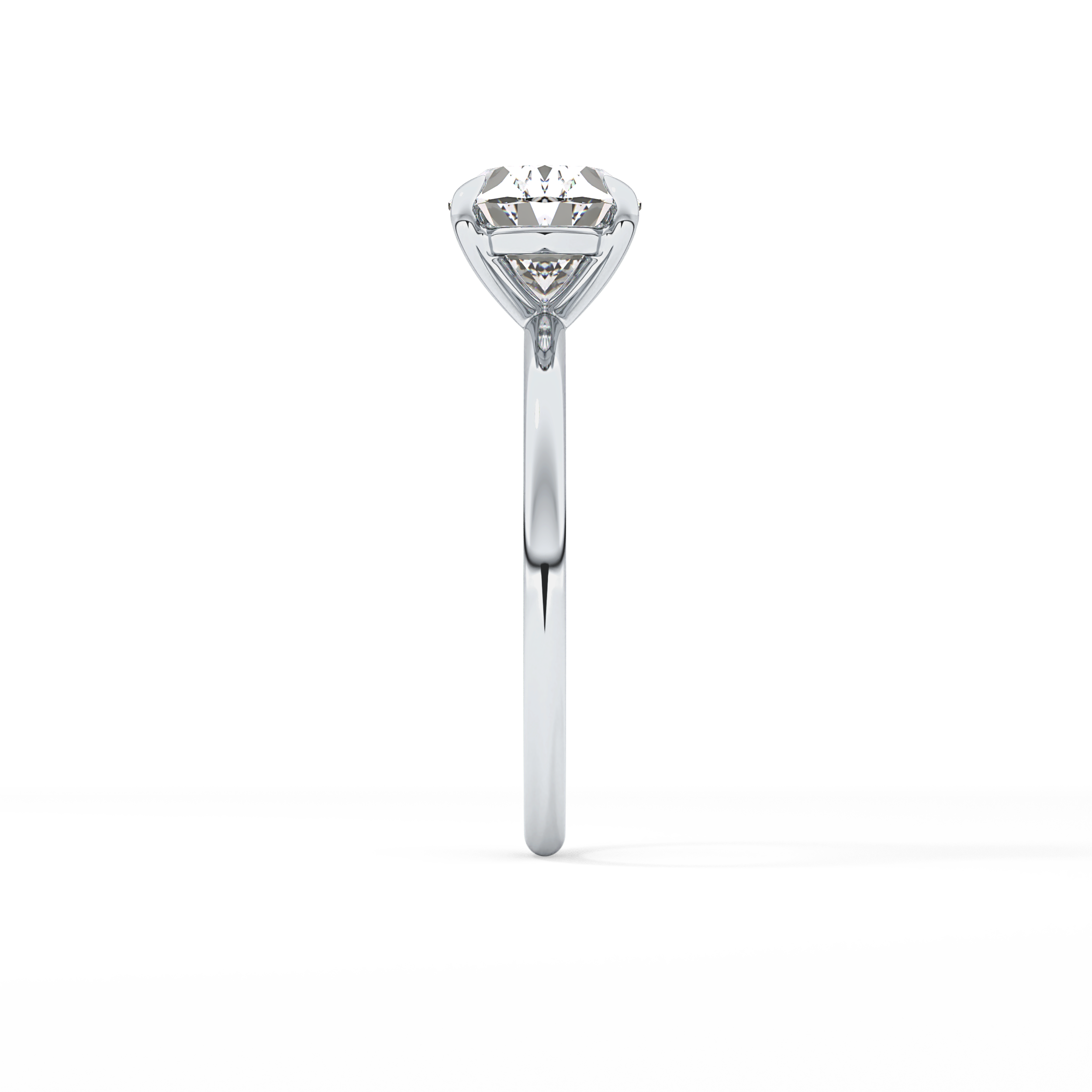 East West Oval Solitaire Lab Grown Diamond Engagement Ring