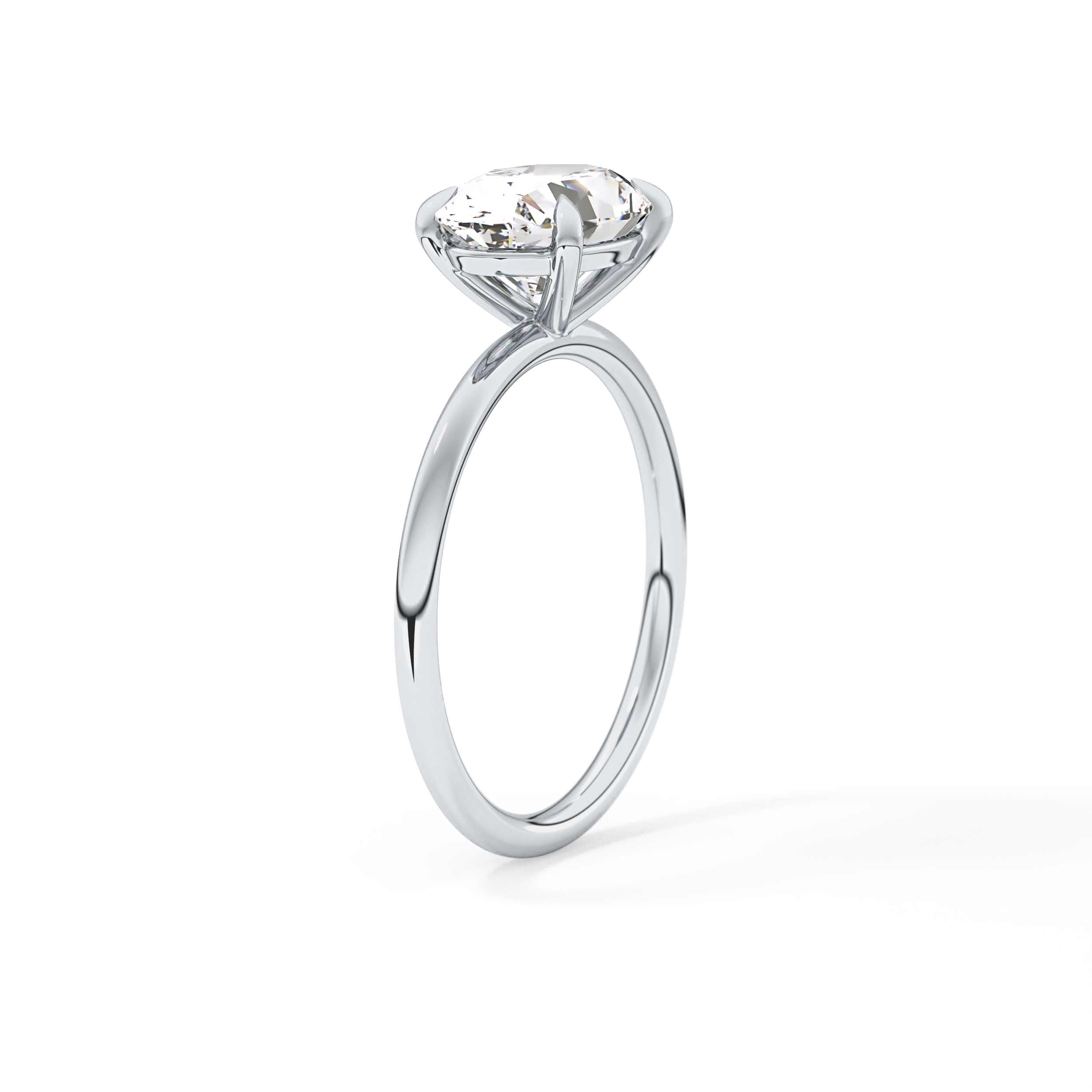 East West Oval Solitaire Lab Grown Diamond Engagement Ring