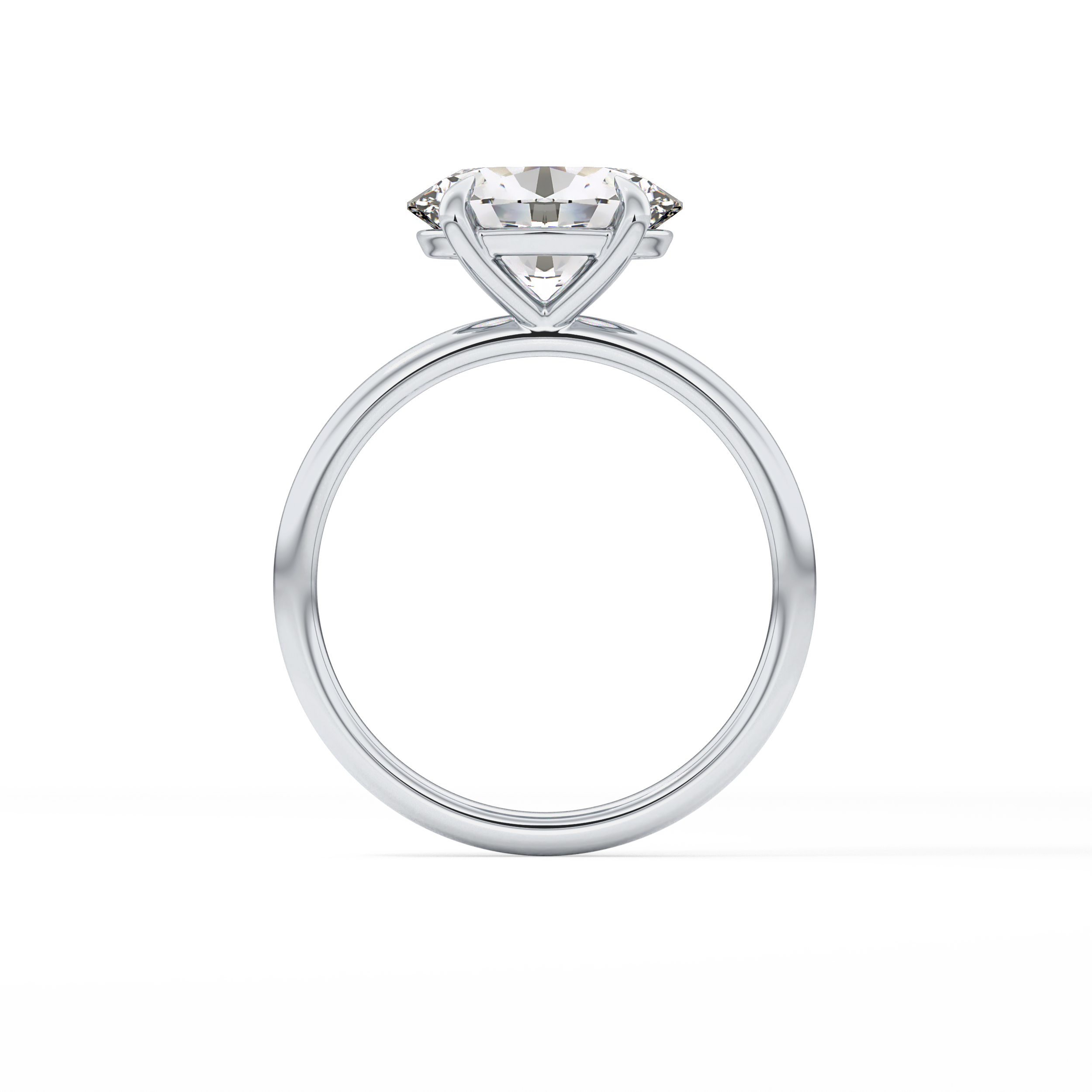 East West Oval Solitaire Lab Grown Diamond Engagement Ring