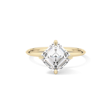 East West Asscher Solitaire Lab Grown Diamond Engagement Ring