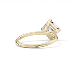 East West Asscher Solitaire Lab Grown Diamond Engagement Ring