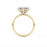 East West Asscher Solitaire Lab Grown Diamond Engagement Ring