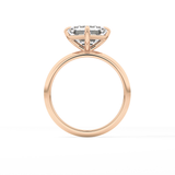 East West Asscher Solitaire Lab Grown Diamond Engagement Ring