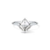 East West Asscher Solitaire Lab Grown Diamond Engagement Ring