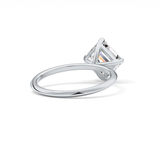 East West Asscher Solitaire Lab Grown Diamond Engagement Ring
