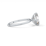East West Asscher Solitaire Lab Grown Diamond Engagement Ring