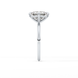 East West Asscher Solitaire Lab Grown Diamond Engagement Ring