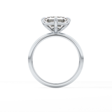 East West Asscher Solitaire Lab Grown Diamond Engagement Ring