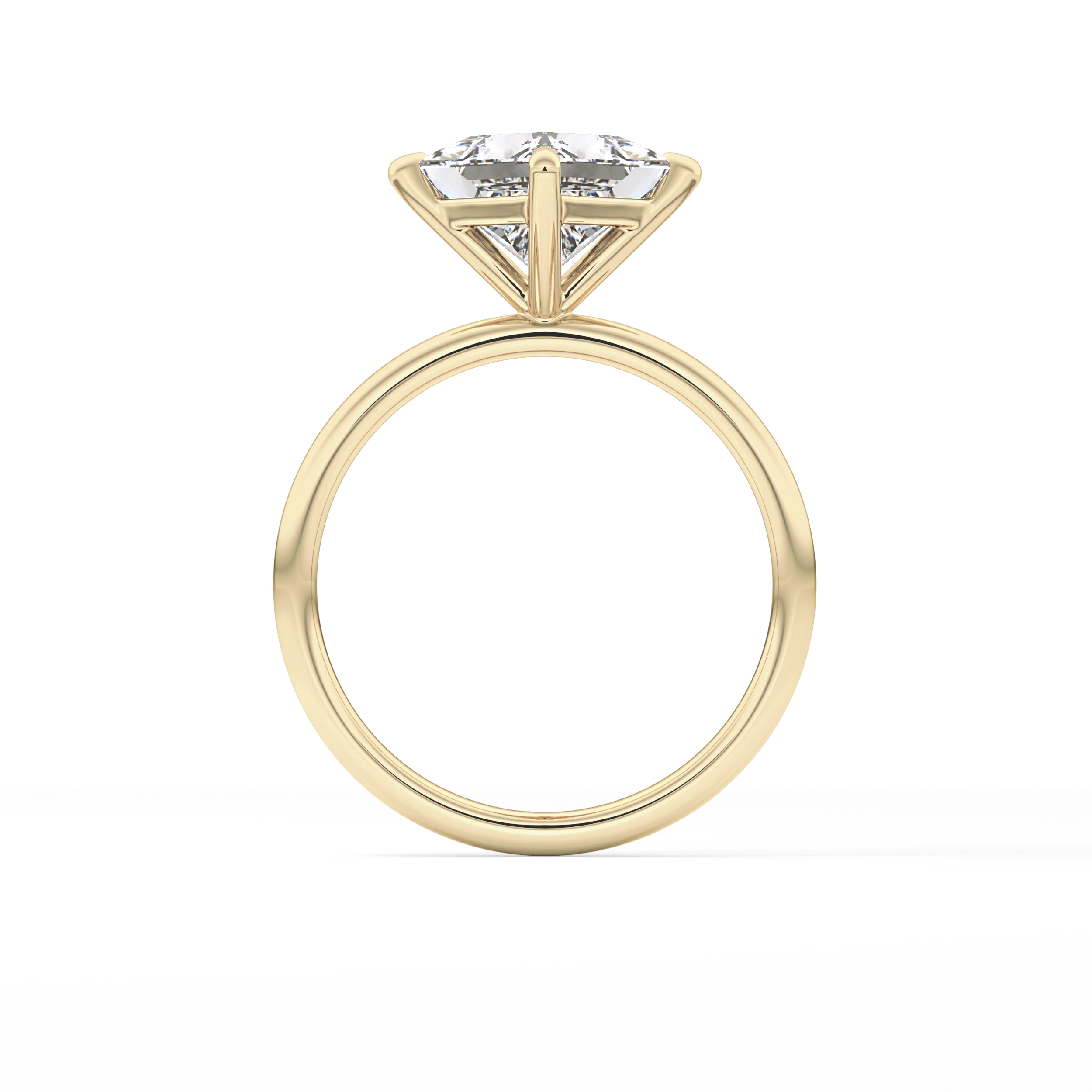 East West Princess Solitaire Lab Grown Diamond Engagement Ring