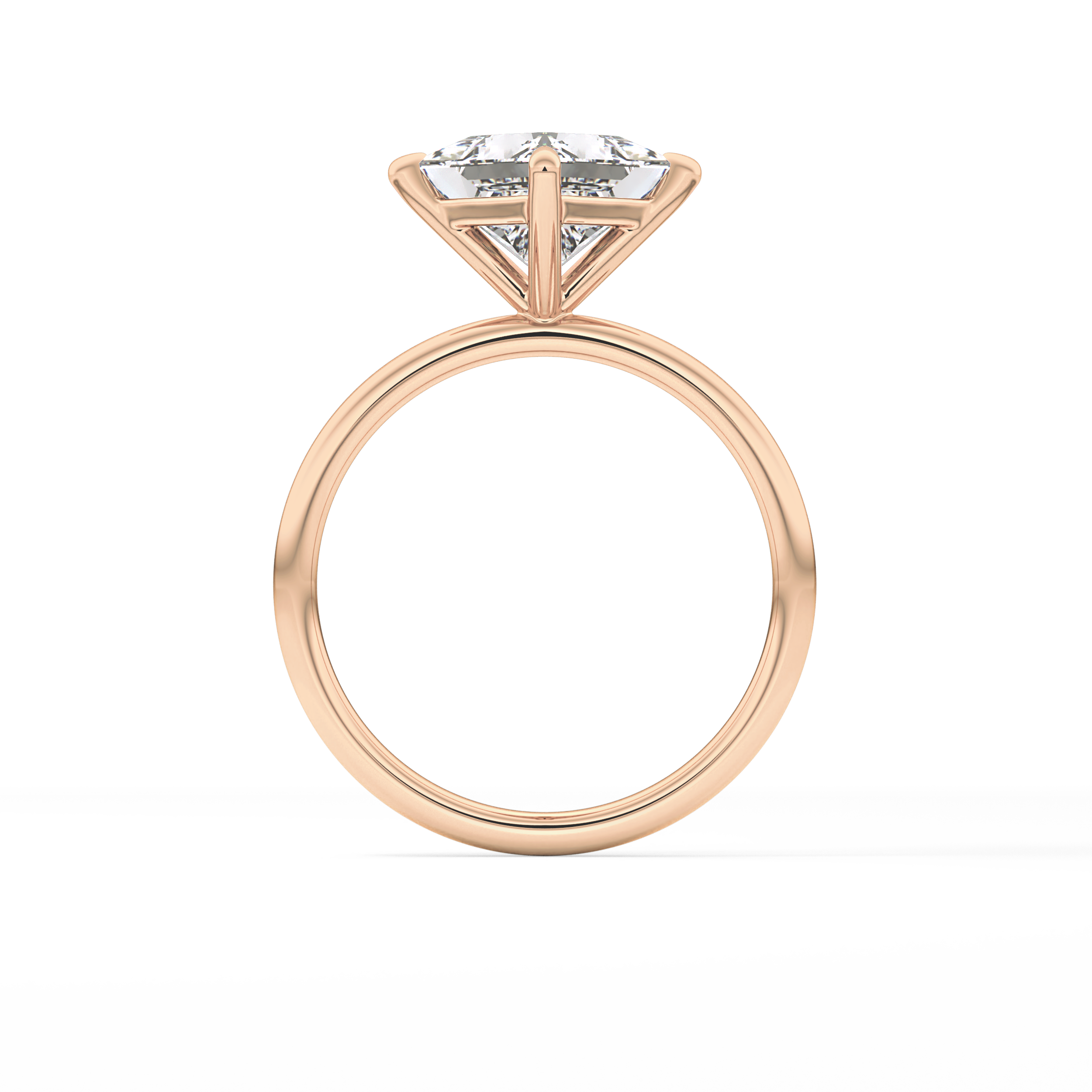 East West Princess Solitaire Lab Grown Diamond Engagement Ring