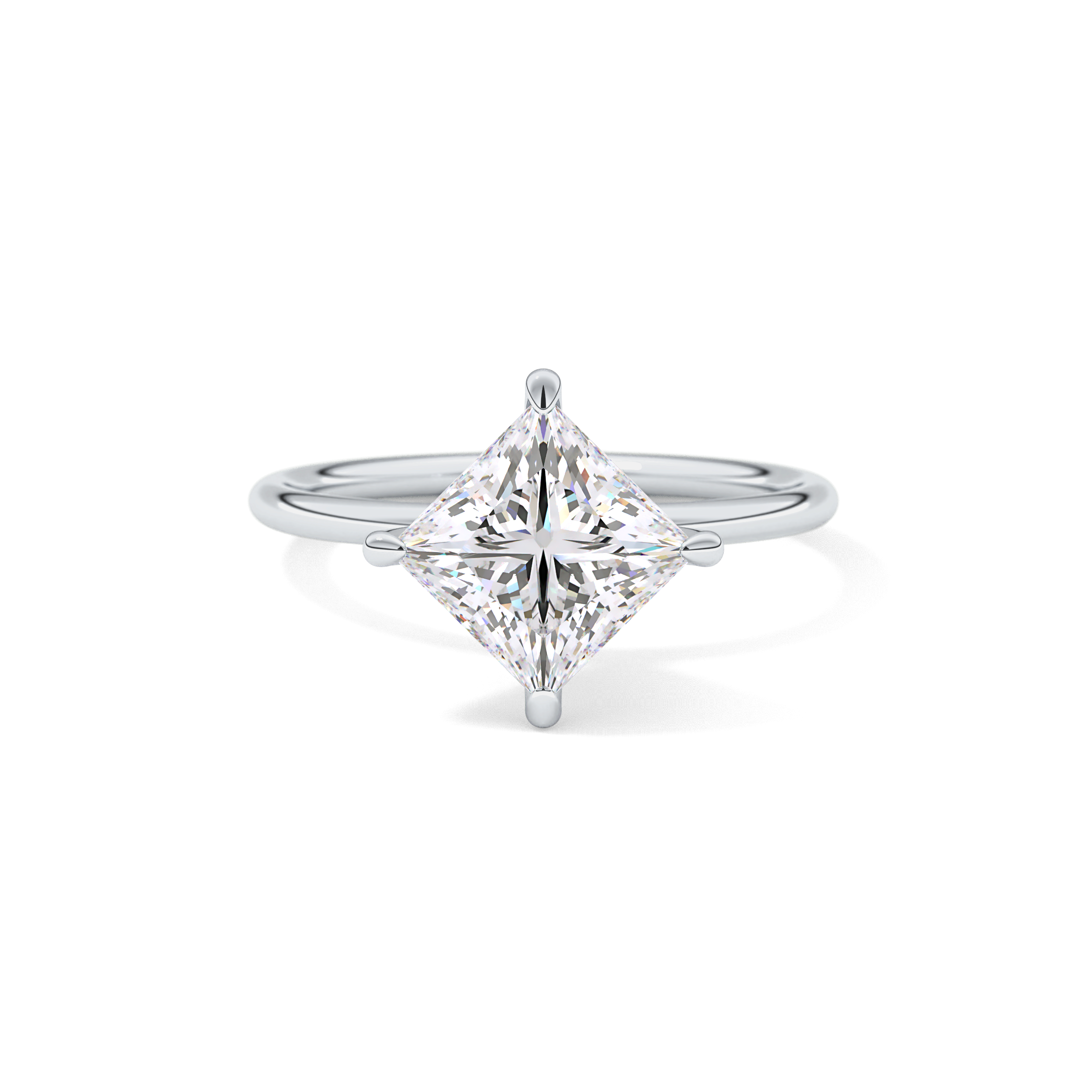 East West Princess Solitaire Lab Grown Diamond Engagement Ring