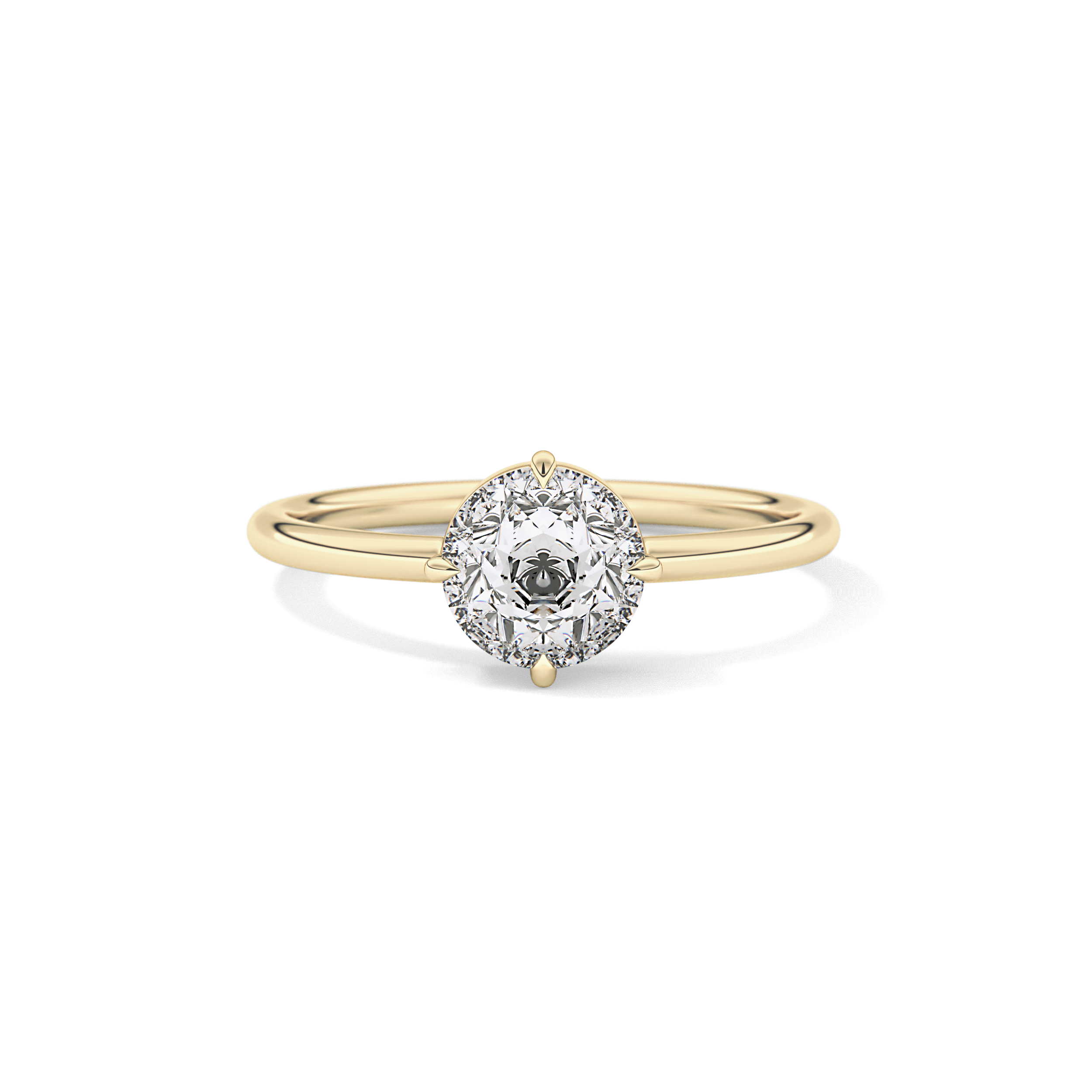 Round Solitaire Lab Grown Diamond Engagement Ring
