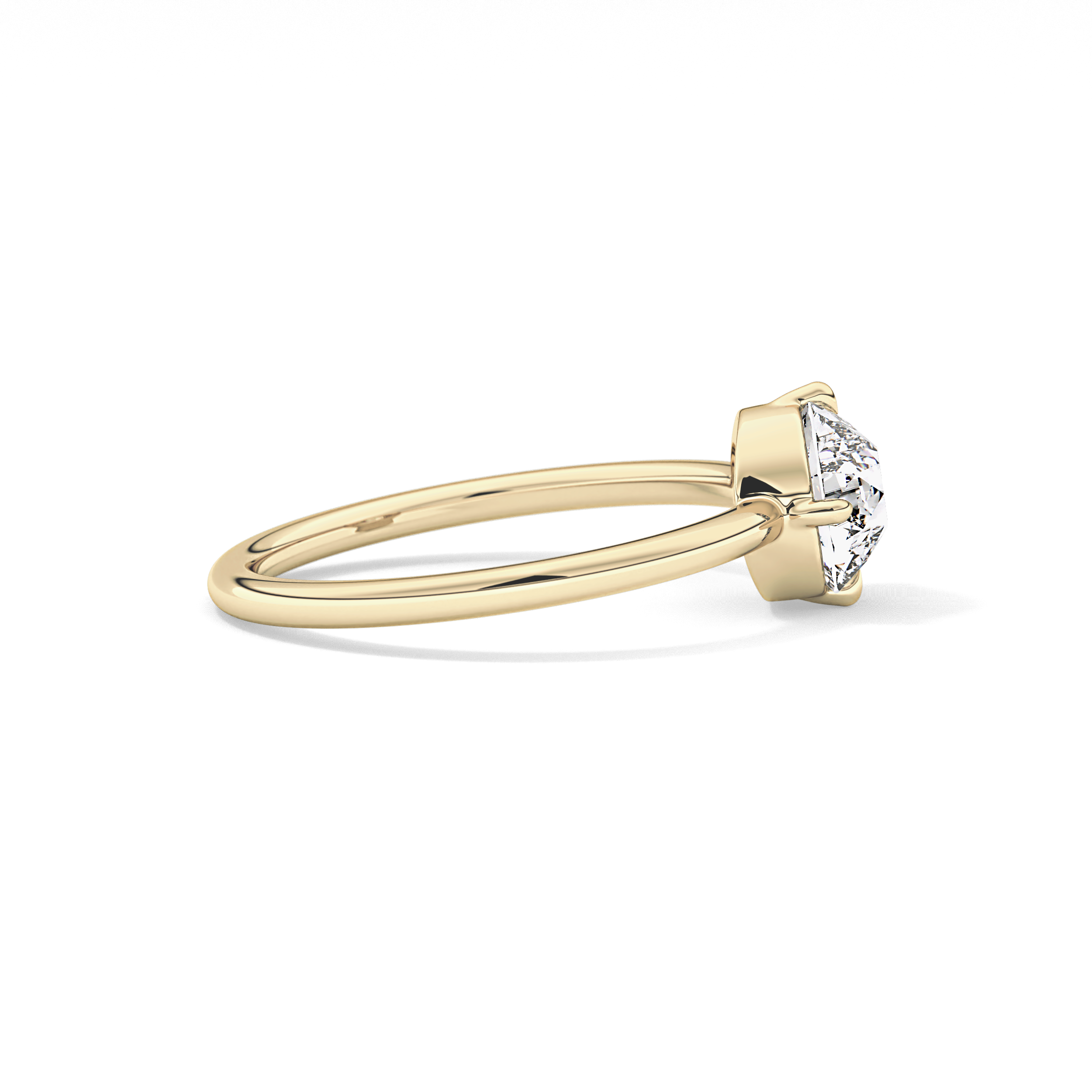 Round Solitaire Lab Grown Diamond Engagement Ring
