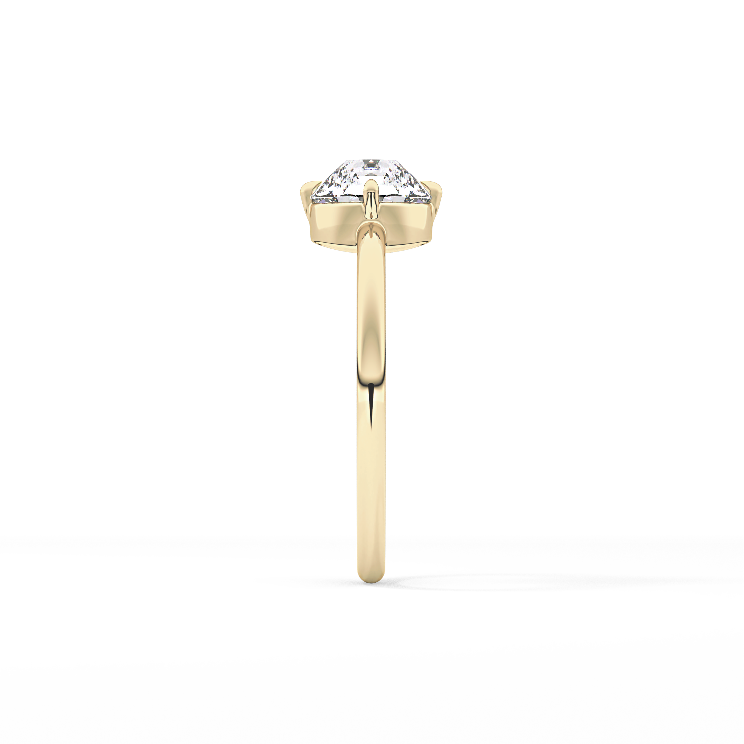 Round Solitaire Lab Grown Diamond Engagement Ring